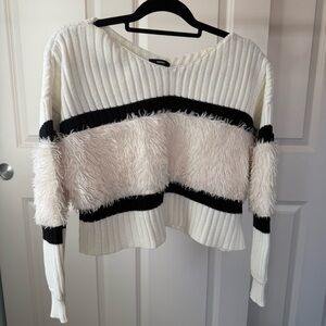 Stylish White and Black Sweater